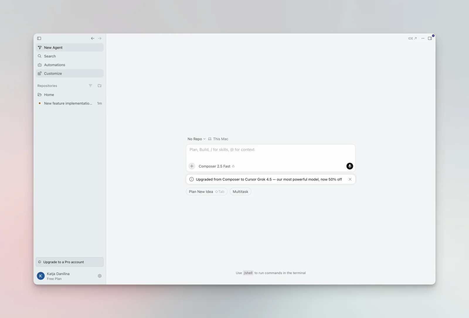 Cursor interface