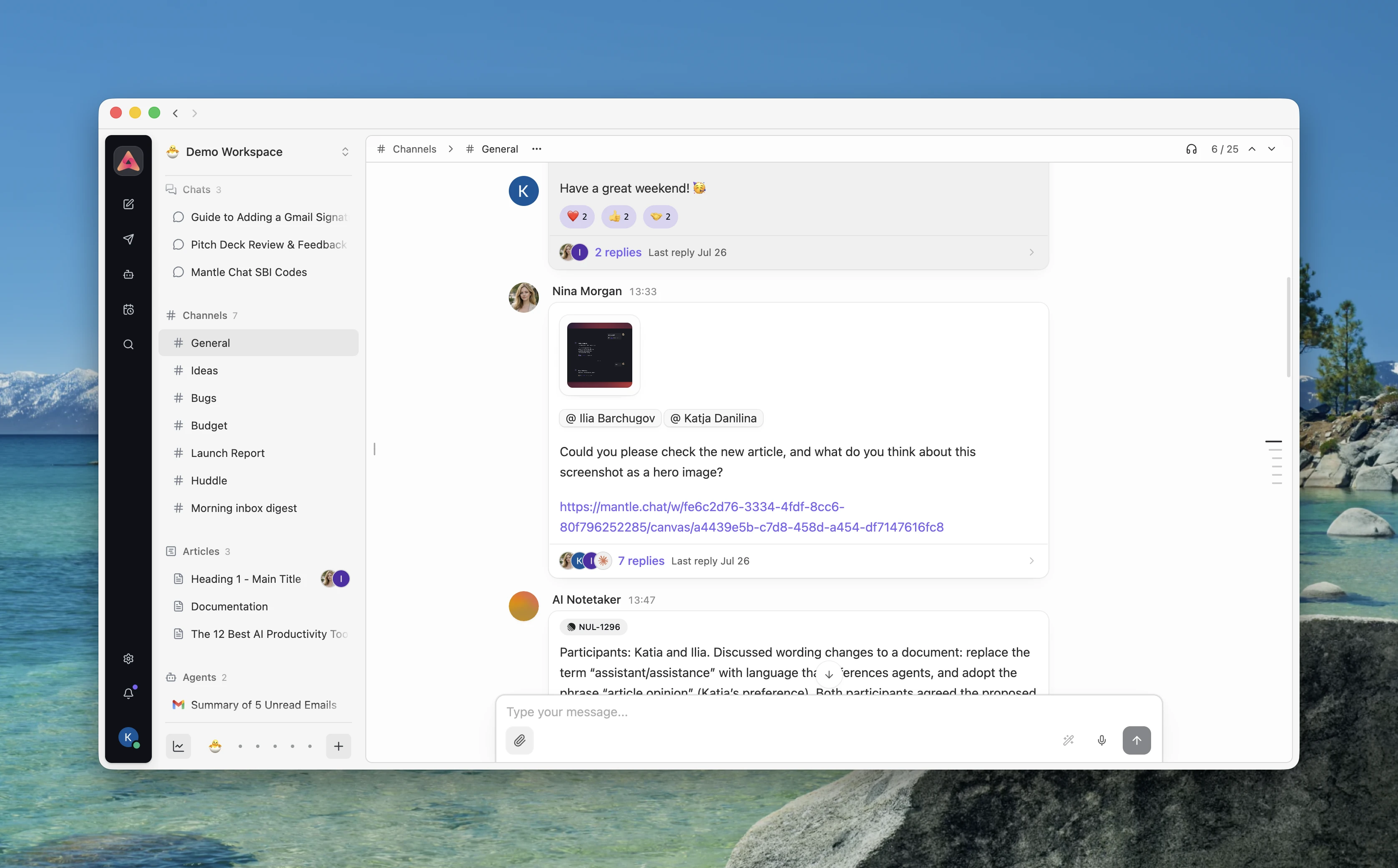 Mantle Chat Monthly Update: July 2026