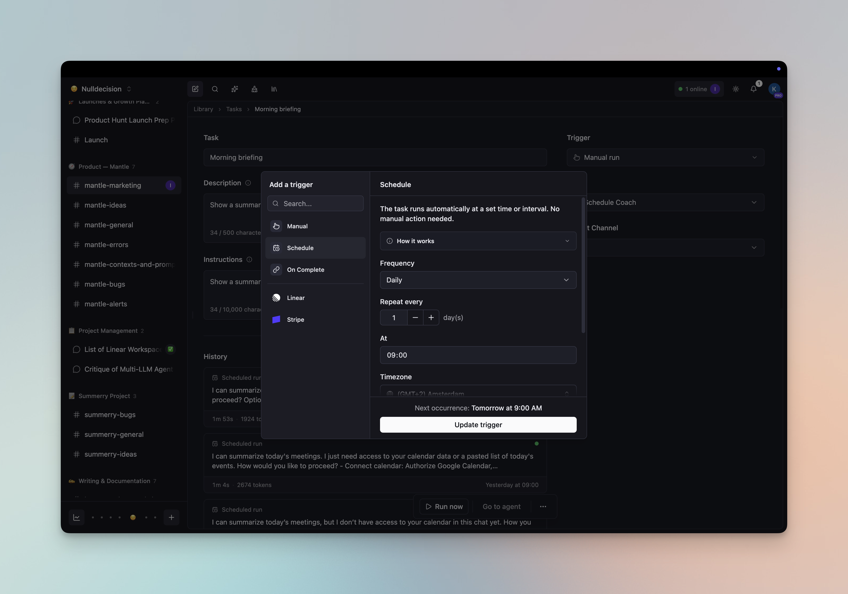 Agent Tasks