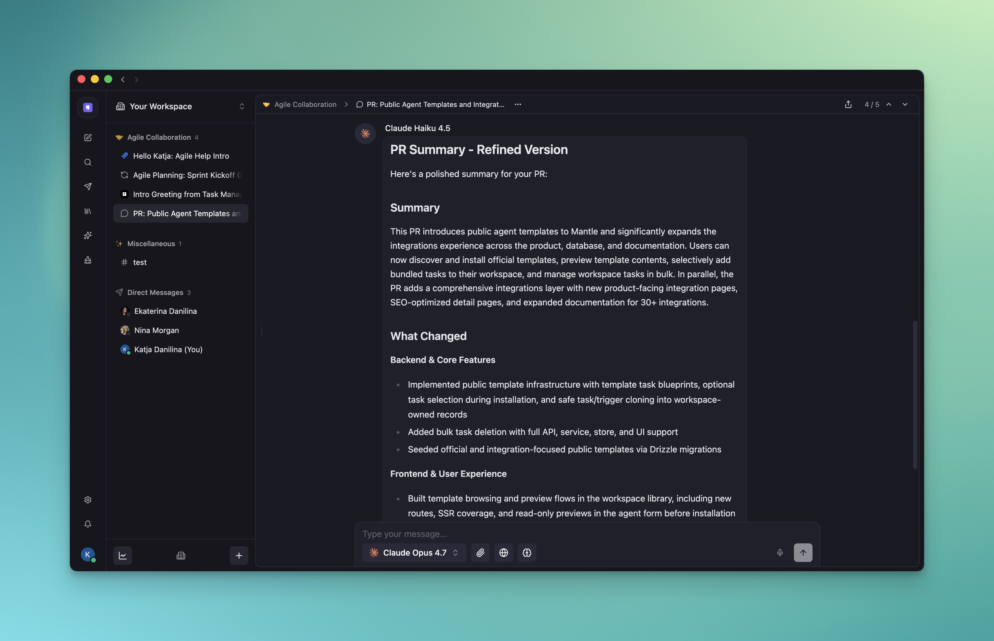 Mantle Chat Monthly Update: May 2026
