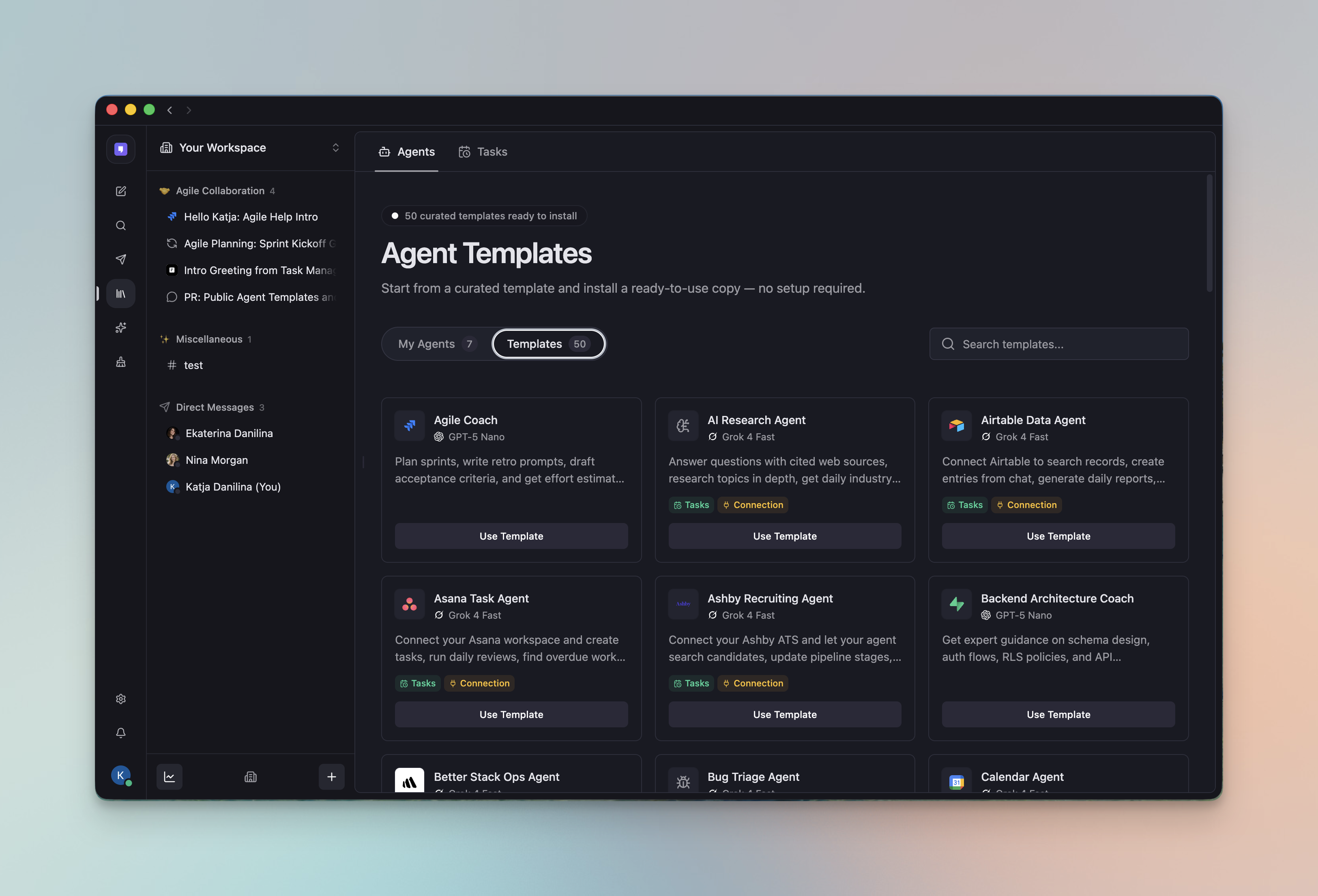 Mantle Desktop app on macOS